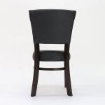 Restaurant Wooden Dining Chair with PU Leather Upholstery and Walnut/ Natural/