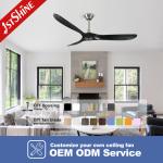 1stshine Ceiling Fan without Light Class A Energy Efficiency Rating and 3 Wood
