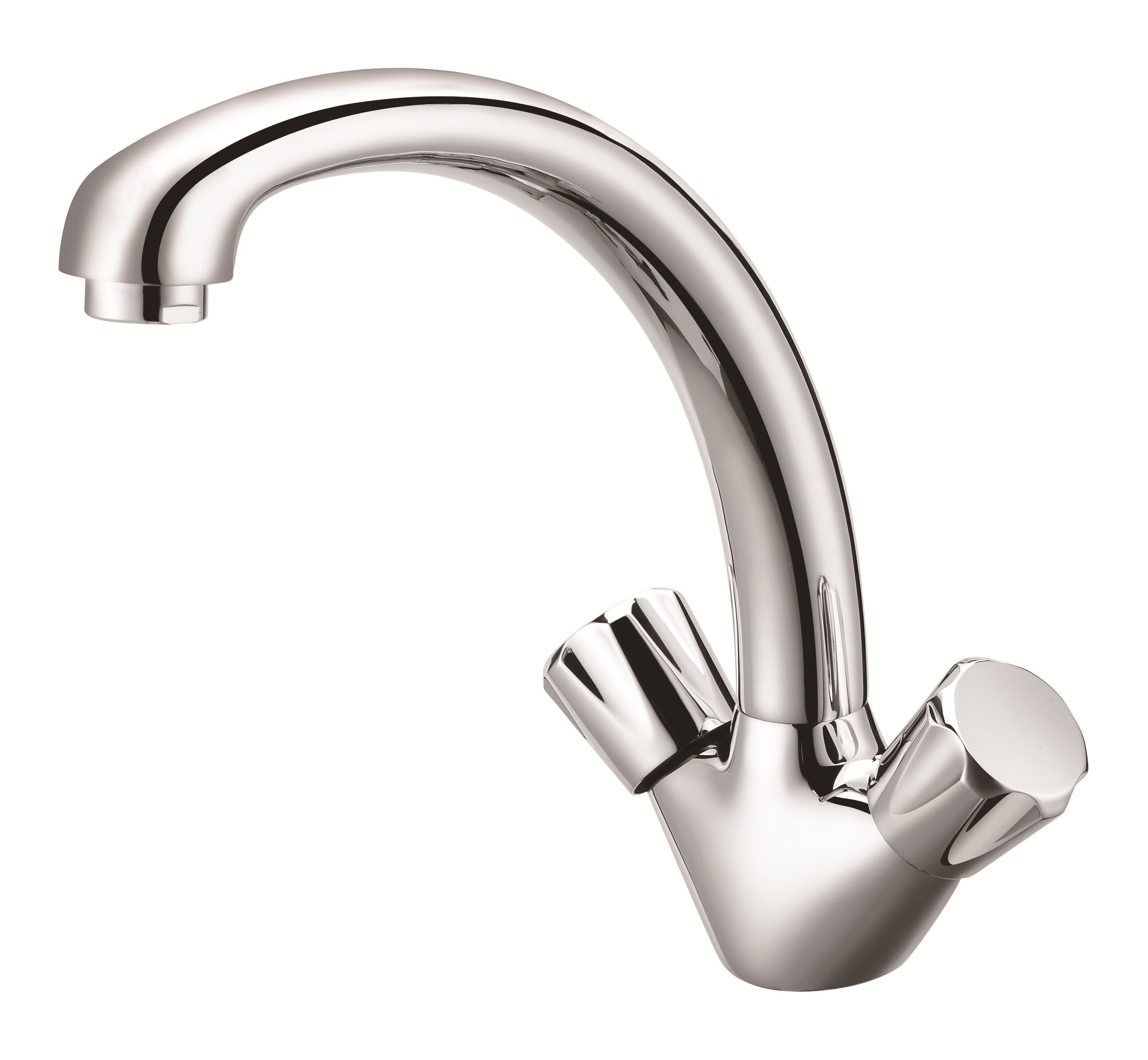 Chrome Bathroom Basin Sink Mixer Tap Waste Solid Brass Easy Clean Traditional Design