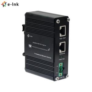 China 12~48V DC Power Input Industrial 10G PoE+ Injector factory
