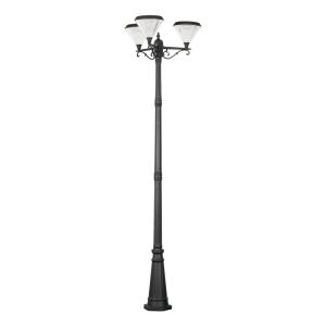 China All In One Solar Landscape Lighting Garden Pathway 3 Head Outdoor Post Light factory