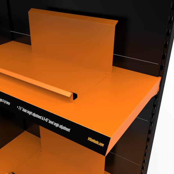 Customized Metal Tool Display Rack Saw With LED Lights