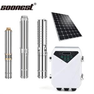 China 1.5Kw Solar Pump Inverter 1Hp Submersible Deep Well Pump Brushless Solar Pump Bore Depth 50M factory