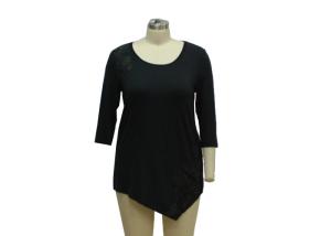 China Front Length Back Short Casual Ladies Wear Women'S Plus Size 3 4 Sleeve Tunics factory