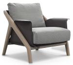 Custom made furniture of Armchair in Steel structure with Oak wood legs for