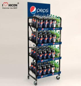 China Set Brand Apart Wine Display Stand Metal Soda Water Bottle Display Rack factory
