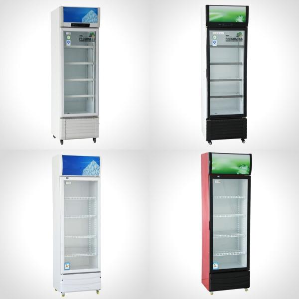 Vertical Glass Door Beverage Cooler Refrigerator Showcase with Digital