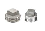 Square Head Stainless Steel Threaded Pipe Fittings Threaded Plug 304 BSP ASME