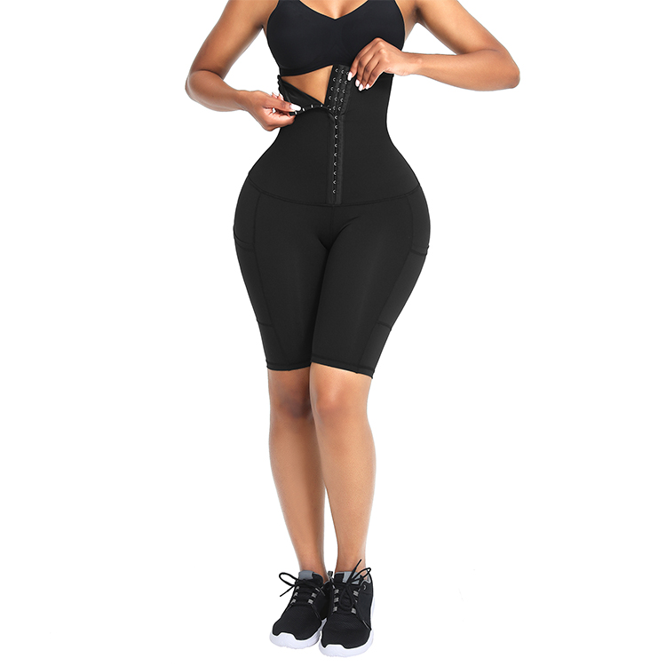 HEXIN Mid-Thigh Shaper Shorts for Women Bodysuit Tummy Control Butt Lifter Thigh Trim