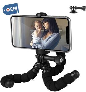 China Phone Tripod, Flexible Tripods with Universal Clip for iOS and Android Smartphone, Mini Portable Tripod Stand Holder Com factory