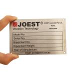 Label Marking Stainless Steel Metal Card , Engraved Name Plate Tag Printing
