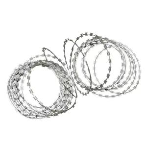 China 2.5mm Wire Diameter Barbed Concertina Fencing BTO 22 Razor Wire Fence for Sea Shipping factory