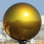 Pure Polyester Powder Coating Gold Color Outstanding Yellowing Resistance