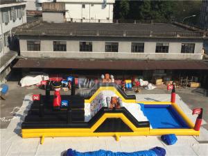 China Barry Extreme Inflatable Run Large Pirate Ship Theme Blow Up Obstacle Course factory