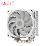 White 6-Pipe Computer Cpu Cooler, Dual-Fan RGB Heat Sink, PC Computer