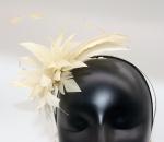 15x30cm Stripped Goose White Feather Fascinator Headdress For Earth Day Occasion