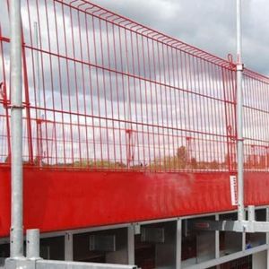 Red Color Powder Coated Edge Protection Barrier For Platforms