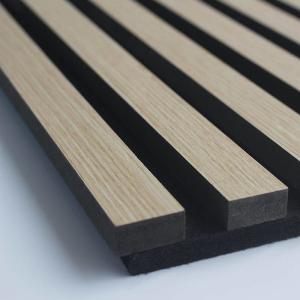 China Sound Absorbing Fluted Wooden Soundproof Slat Panel 20mm For Wall Panels factory