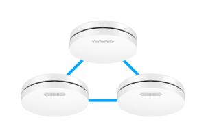 China 10 Year Battery Photoelectric Interlinked Smoke Alarm Battery Powered Smoke Alarm factory