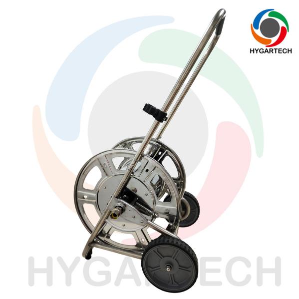 Stainless Steel Trolley Hose Cart With Brass Flow Way And 3/4"NH North American