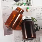 Highly Customized Luxury Black Frost Pill Bottle Capsule Bottle Green Plastic