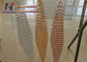 China 1.5mm 15mm Ring Mesh Fabric Hotel Decorative Metal Mesh Panels factory