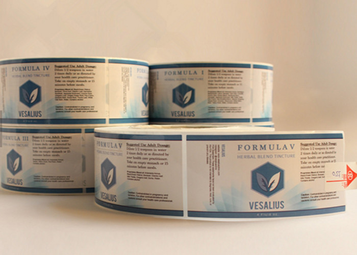Nand Decanoate Glass Vial Labels Square Shape Glossy Lamination Surface
