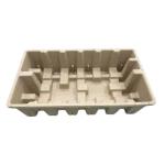 Dry Pressed Recycled Paper Tray , Sugarcane Molded Pulp Tray Packaging