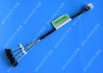 Blue SFF 8643 To 4 SATA SAS Hard Drive Cable Fanout 12gbps Flexible Design