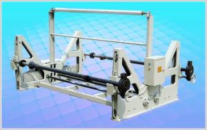 China Shaft type Mill Roll Stand, Two Kraft Paper Reel, Manual or Eletrical Lift-down factory