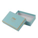 Light Blue Handmade Rigid Cardboard Gift Box Lid And Base Custom Logo