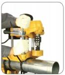 STH150 hole drilling machine for SCH40 steel pipe with tightening chain