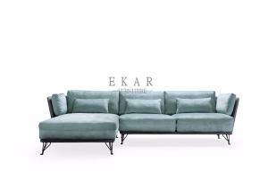 China Recliner Set Fabric Latest L Shaped Sofa Design factory