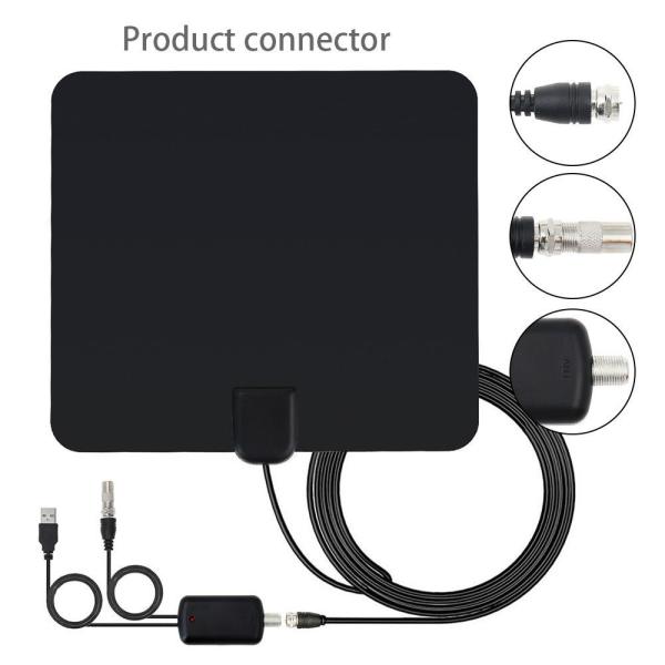 Mount Type 3M Sticker 28dBi Flat Indoor DTV Antenna for VHF174-230MHZ/UHF470