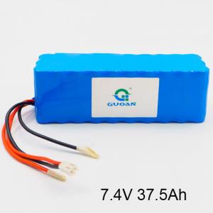 China Rectangular 7.4V Lithium Ion Battery , 37.5Ah 18650 Lithium Battery Pack Rechargeable factory