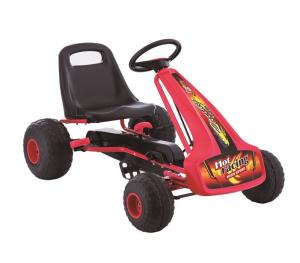 China Red Single Seat Pedal Go-Karting for 7-Year-Old Children Plastic Wheel and Ride-On Car factory