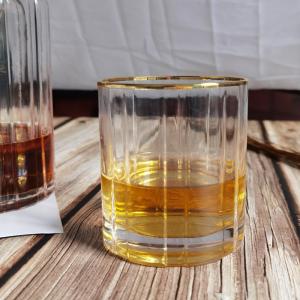 China Customized Gold Rim Whole Set Handmade Whiskey Glass factory