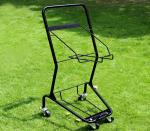 Powder Coated Two Tier Shopping Cart / Double Basket Shopping Cart 50-240L