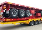 High Bed 45 Tons Snowrunner Flatbed Semi Trailer Q345B 20ft Flat Bed Trailer