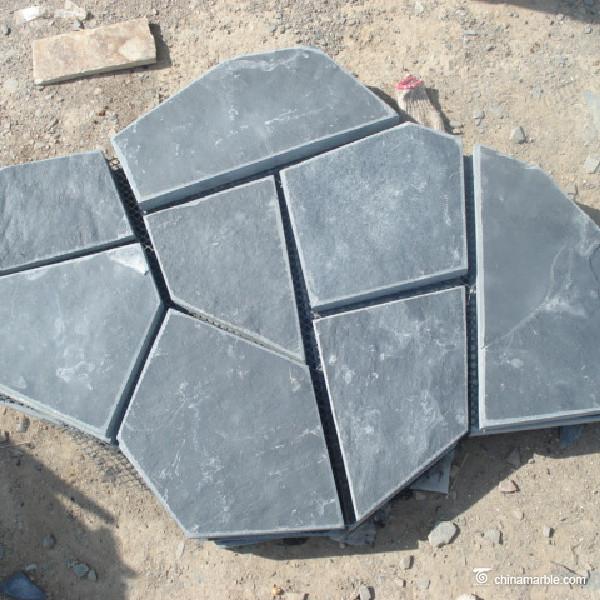 Natural stone Slate Meshed Back Flagstone Flooring High Wear And Impact