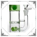Mini Bong Glass Water Bubbler Tornado Double Showerhead Perc
