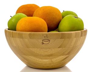 China Organic Handmade Bamboo Wood Salad Bowl for 8inch x 4inch Diameter factory