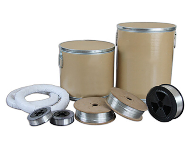 250kg Welding Wire Drum Zinc Aluminum Alloy 51cm Fiber Drum Barrel