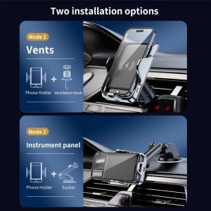 Universal 360° Adjustable Cell Phone Holder With 15W Wireless Charging