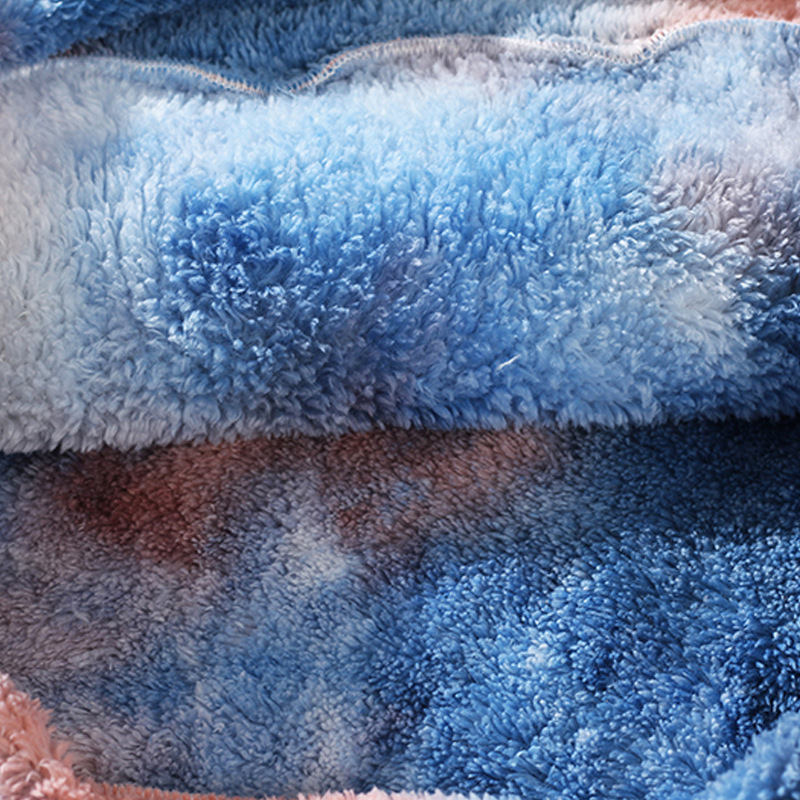 Knitted Weaving Method Tye-Dye Hoodies For Men With Faux Fur Fashion