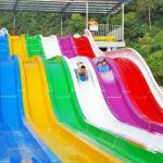 Outdoor Playground Rainbow Water Slide Child Friendly Humanization Design