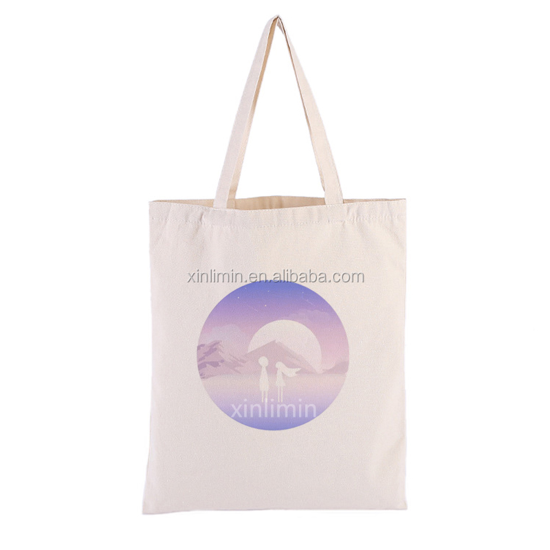 Customized Logo Custom Organic Cotton Tote Bag Recycled Cotton Canvas Bag Drawstring Bag