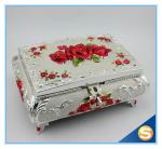 Custom Elegant White Metal Enamel Jewelry Box