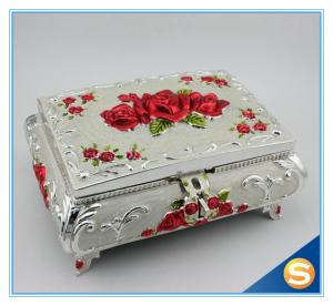 China Custom Elegant White Metal Enamel Jewelry Box factory