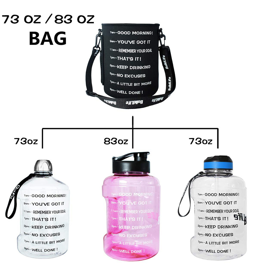 Multipurpose Neoprene Water Bottle Sleeve With Time Marker